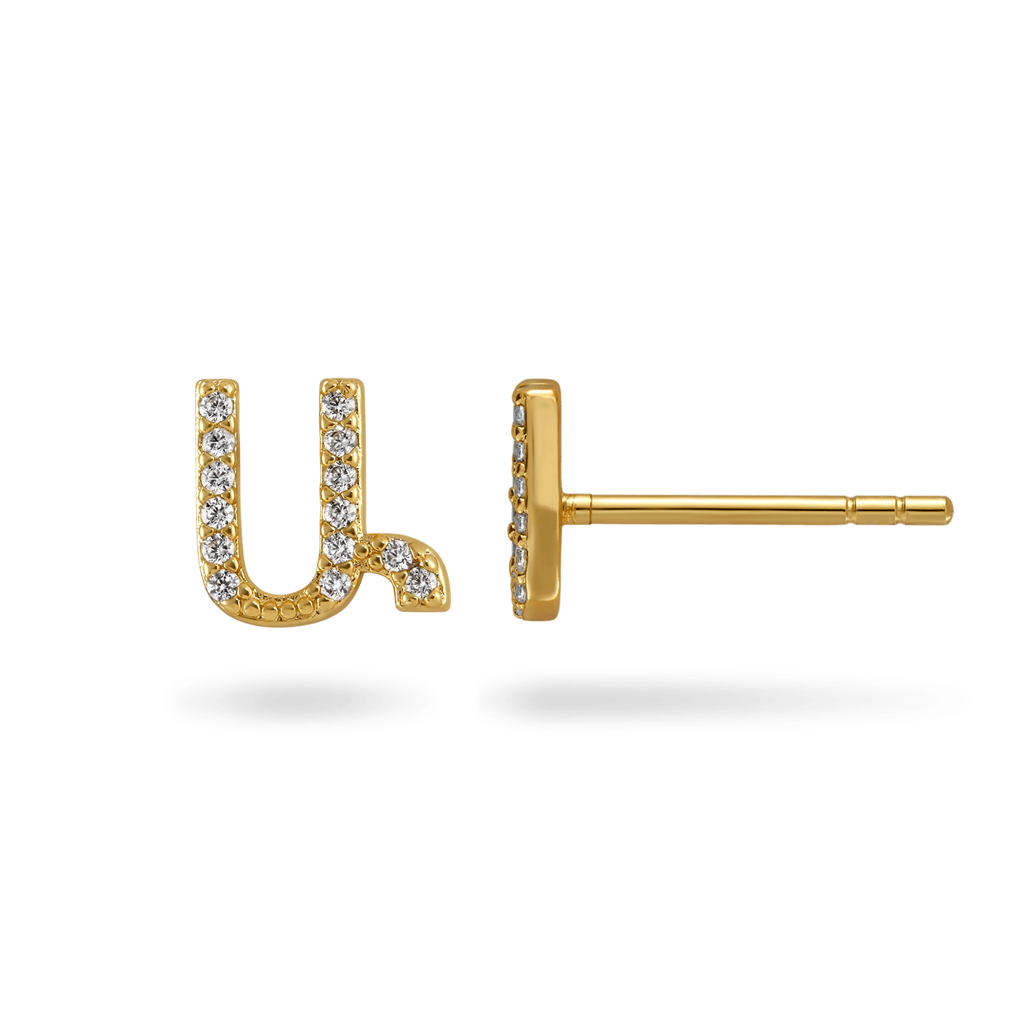 Armenian Initial Studs (Sample Sale) Earrings IceLink-ATL Ա (Ani)  